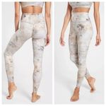 Athleta  Elation Gilded Tight High Rise Legging White Gold Silver Size Small Tall Photo 1