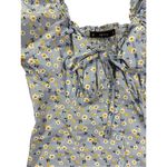 Hesperus Womens Cottagecore Dainty Floral Blue Smocked Mini Dress Sz M Photo 3
