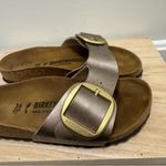 Birkenstock Madrid Birko-Flor Copper Metallic Leather Sandals 5 Photo 6
