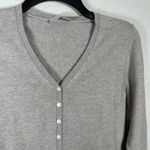 Everlane  Womens Size XS Wool Cotton Blend Cardigan Gray Taupe Lightweight Vneck Photo 1