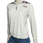 Vineyard Vines VV Women’s Size S Red White Green Plaid Shep 1/4 Zip Sweatshirt Photo 3