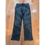 Good American  Black Faux Leather Pants Size 10/30 Straight Leg Date Night Photo 6