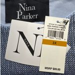 Parker Nina  Sequin Top Half Blue‎ Sparkly Party Blouse Short Sleeve 3X Photo 3