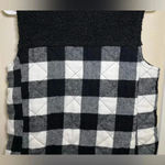 Maurice's Size Small Black Buffalo Plaid Sherpa Block Vest Photo 7