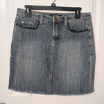 Vertigo Paris  Jeans Beaded Denim Skirt W8 Medium Wash Photo 0