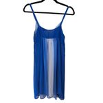 Oscar de la Renta Pink Label Blue White Sheer Babydoll Nightgown Dress S Fairy Photo 1