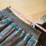 Johnny Was Grey Embroidered Linen Smock Maxi Skirt Slit Bohemian Photo 9