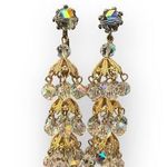 Laguna Vintage AB Chandelier Dangle Beaded Clip on Earrings Photo 0