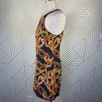 Trina Turk ‎ Aptos Dress in Black Chain Print Photo 4