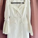 ASOS Asymmetrical Blazer Dress in White Women's Size US 4 Photo 4