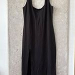 NBD  Black Midi Dress XL | New With Tags | Bodycon Scoop Neck Slit Dress Photo 0