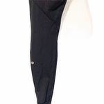Lululemon  Size 8 Black Printed Waist Ruched Athletic Workout Legging Photo 3
