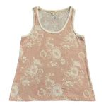 Lucky Brand 2 for $30  Floral Tank Top Large Pink White Stretch Boho Hippie XS Photo 0