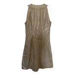 Worthington Beige Gold Sleeveless Linen Sheath Dress Embellished Women's Size 6 Photo 4