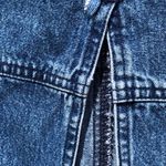 Lauren Jean co Vintage blue denim maxi midi skirt raw edge size 10 Photo 7