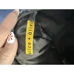 Alice + Olivia  Dress Womens Small Gray Beaded Silk Mini V Neck Fringe Party Photo 9