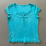 love cotton  Scoop Neck Henley Tee Photo 0