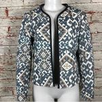 H&M Blazer Size 8 Aztec Boho Southwest Open
Front Coat Jacket Lined Top Career Photo 3