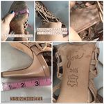 Joie  "LEAH" BEIGE LEATHER CUT-OUT LACE UP STILETTO HEELS (36.5) Photo 13