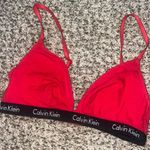 Calvin Klein Red  Triangle Bralette Photo 0