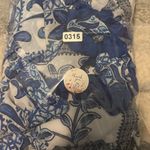 Lulus | De La Sol Blue and White Print Off-the-Shoulder Midi Dress NWT 0315 Photo 13