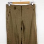 Theory Tan Linen Wool Wide Leg Emory Trouser Pants Relaxed fit Size 4 Photo 1