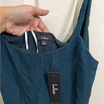 Lulus  Forest Green Teal Flowy Tiered Maxi Dress NWT Photo 5