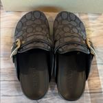 Coach NWT Women's Signature Jacquard Round Toe Archival Buckle Clogs Photo 3