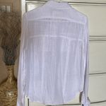 We The Free Free People  White Cotton Gauze Button Down Shirt M Photo 7