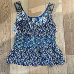 Anthropologie  Silk Peplum Beaded Top 8 M $78 Boho Photo 2