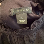 Ann Taylor  Textured Dots Sleeveless High Neck Dress‎ Black Size XL Photo 4