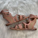 Balenciaga Pink Suede and Leather Gladiator Sandals Photo 5
