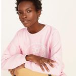 J.Crew New Yin Yang University Crewneck Terry Sweatshirt Pullover Floral Pink Photo 4