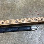 Tony Lama  Black Leather Belt with Silver Buckle with heart design
Size: 28 Photo 5