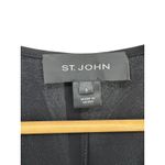 St. John Black Sleeveless Draped Knot Front Sheath Dress Size 6 Classic LBD Photo 3