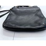 Michael Kors  Black Pebbled Leather Crossbody Bag Gold Chain Buckle Detail Luxury Photo 10
