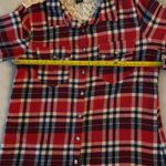 Rue 21 Western Plaid Lace Long Sleeve Button Down Top M Costal Cowgirl Boho Chic Photo 4
