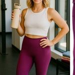 Free People  Movement High-Rise Ankle Solid Plie All Day Legging Purple Acai XS Photo 0