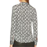 L'Agence L’agence Harmony Paloma snakeskin button down blouse Sage multi Photo 2