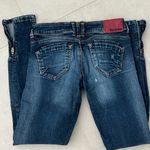 Bershka  WOMEN SIZE 2 DARK BLUE JEANS LOW RISE WITH ZIPPER ON ANKLES Photo 2