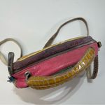 ebarrito Small Crossbody Leather Handbag Green Zebra Snake Print Multi Color Y2K Photo 1