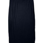 Apt. 9  Basic Black Knit Maxi Skirt Stretch Side Slit Size L Large Photo 0