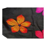 Longitude Retro 90s one piece swimsuit size medium bathing suit black with bright flowers Photo 5