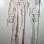 VTG VANDEMERE Pink Lace Cotton Cottage Core Nightgown M Victorian Crochet Lace Size M Photo 0