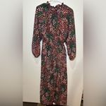ZARA Multicolor Floral Boho Long Puff Sleeve Jumpsuit XS Photo 4