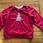 Hasting & Smith  Christmas Tree Sweatshirt Red & Silver Sequins Size PL Photo 0