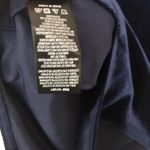 Good American  The Mixed Velvet Bodysuit Navy Blue and Black NEW Photo 8