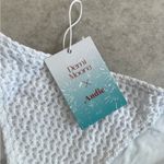 ANDIE NWT Demi Moore  Swim White Crochet Tropez Bottom Small Midrise Classic Fit Photo 4