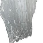 White Lace Kimono Cardigan Plus XL/2XL Sheer Boho Embroidered Crochet Hem Size 1X Photo 6