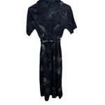 Disturbia Fernery Midi Shirt Dress Black Green Whimsigoth Dark Romance Witchy Size 2 Photo 9